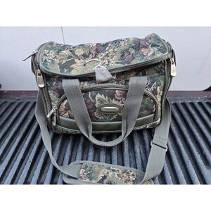 Vintage 13" Protocol Floral Tapestry Large Travel Luggage Shoulder Toiletry Bag